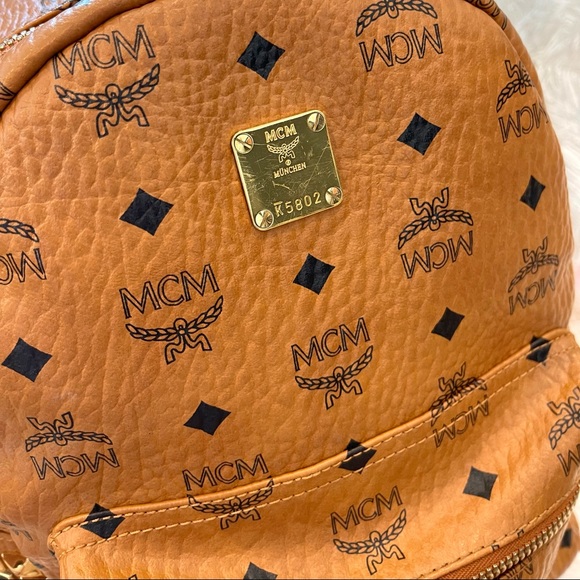 MCM Stark Side Studs Backpack in Visetos main image 7